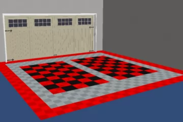 rot und schwarz karierter Boden 3 rot und schwarz karierter Boden 3